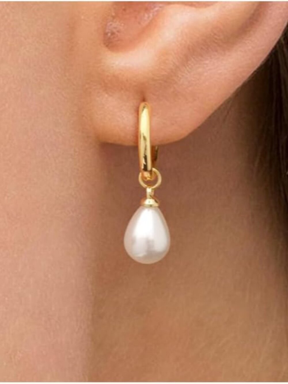 Pearl Earrings for Women, 14K Gold Plated Dangle Drop Earrings | Small Pearl Dro